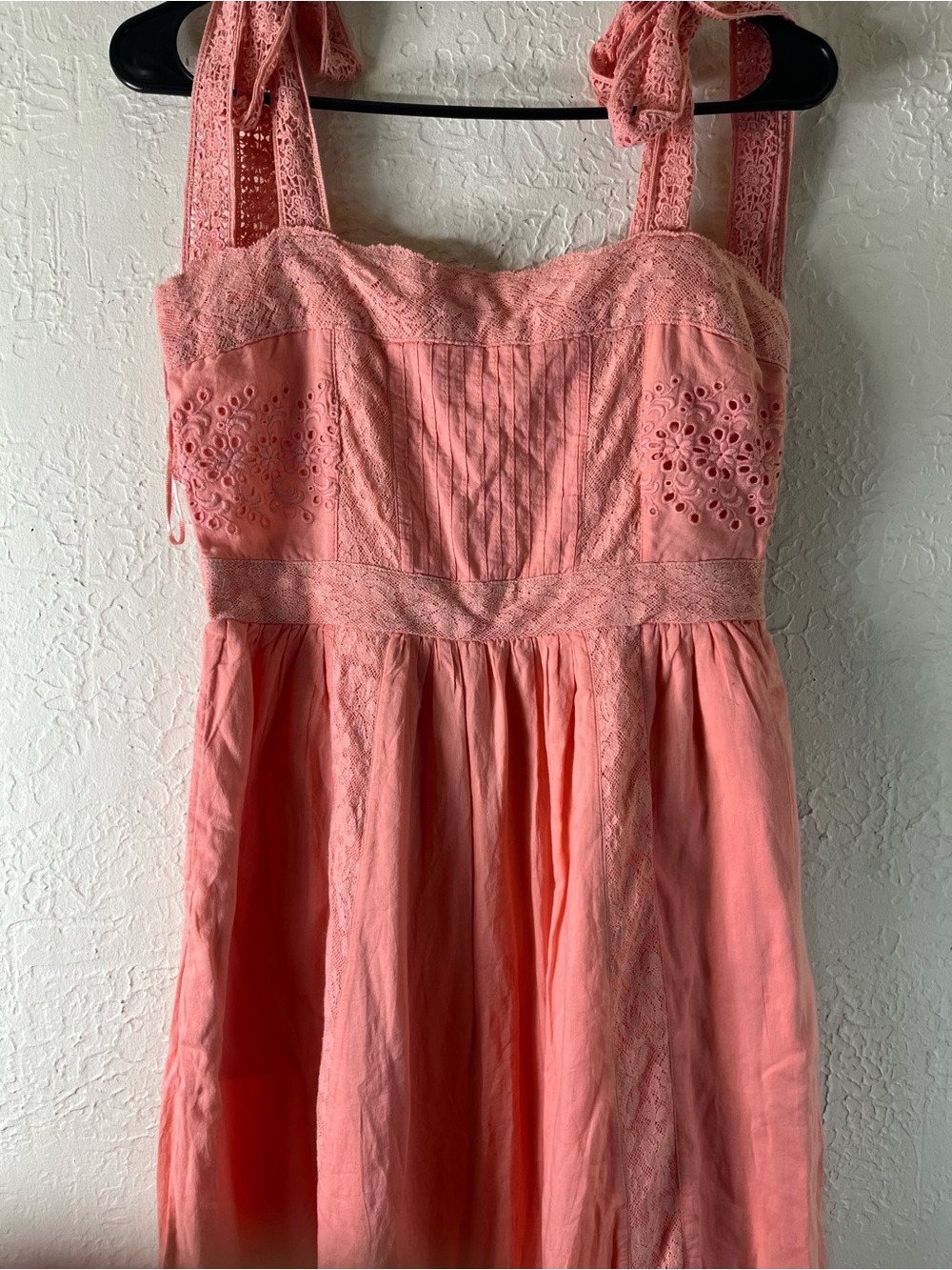 Love Shack Fancy Ayala Dress in Peach Blossom 100% Cotton - Picture 5 of 16